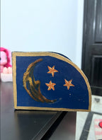 Vintage Wooden Celestial Book/File Holder