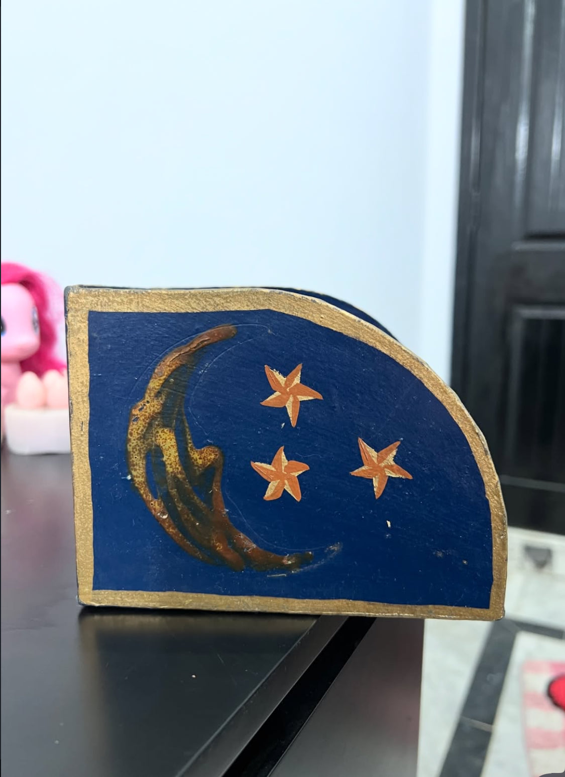 Vintage Wooden Celestial Book/File Holder