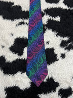 Multicolor Embroidered Paisley Tie