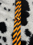 Orange & Black Striped Narrow Tie