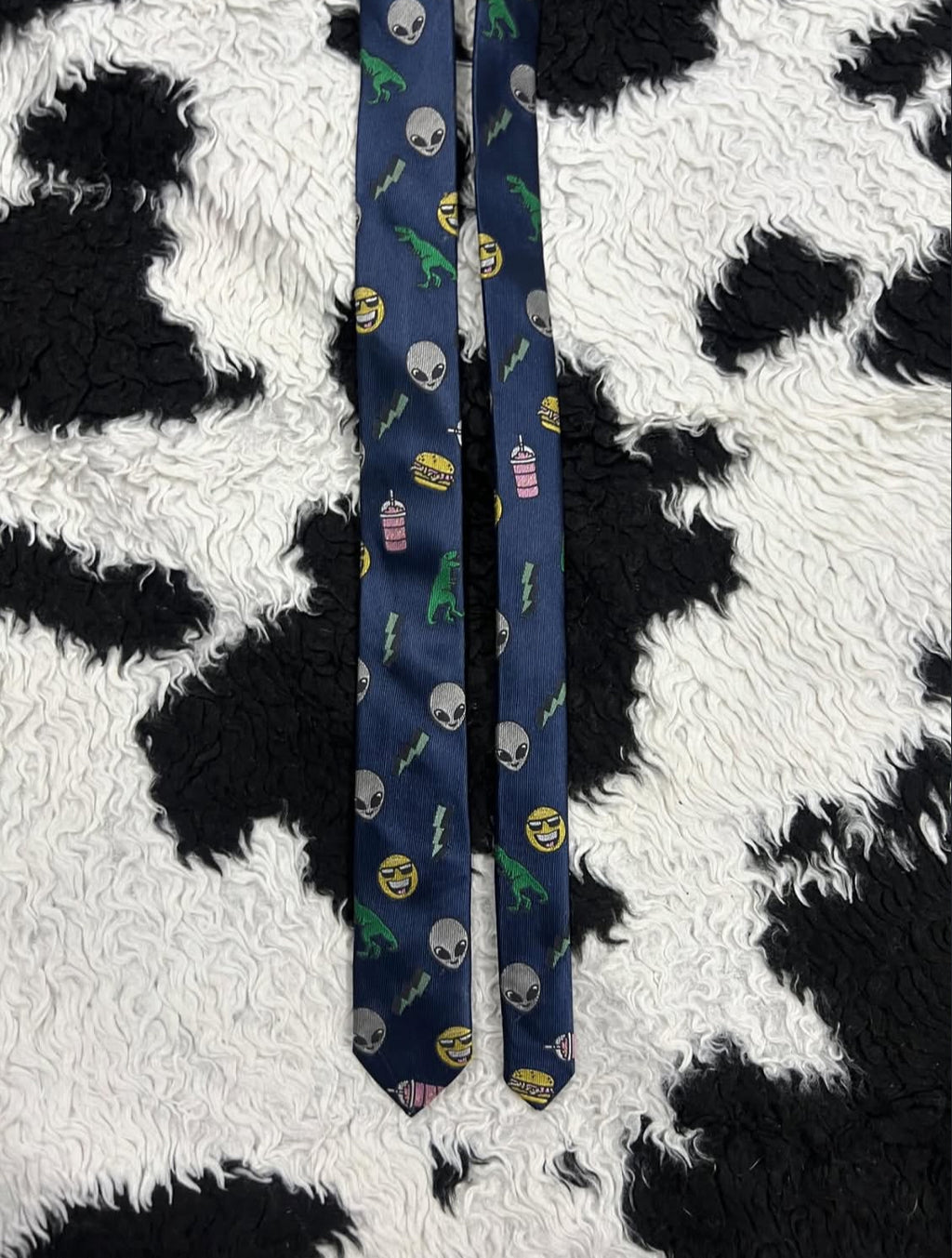 Alien, Fast Food & Dinosaurs Tie