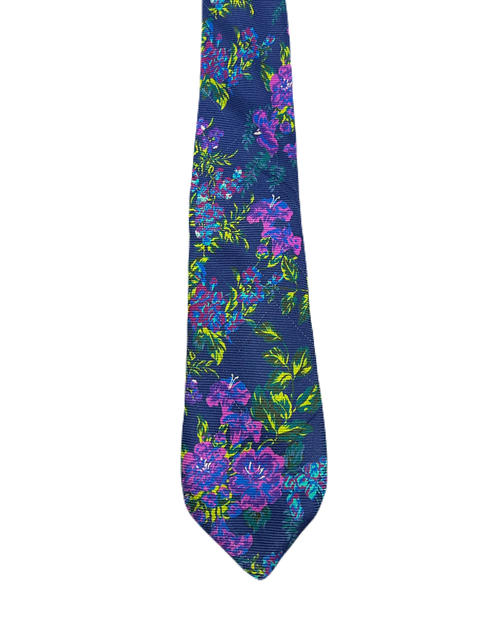 Duchamp Blue Narrow Floral Tie