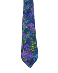 Duchamp Blue Narrow Floral Tie