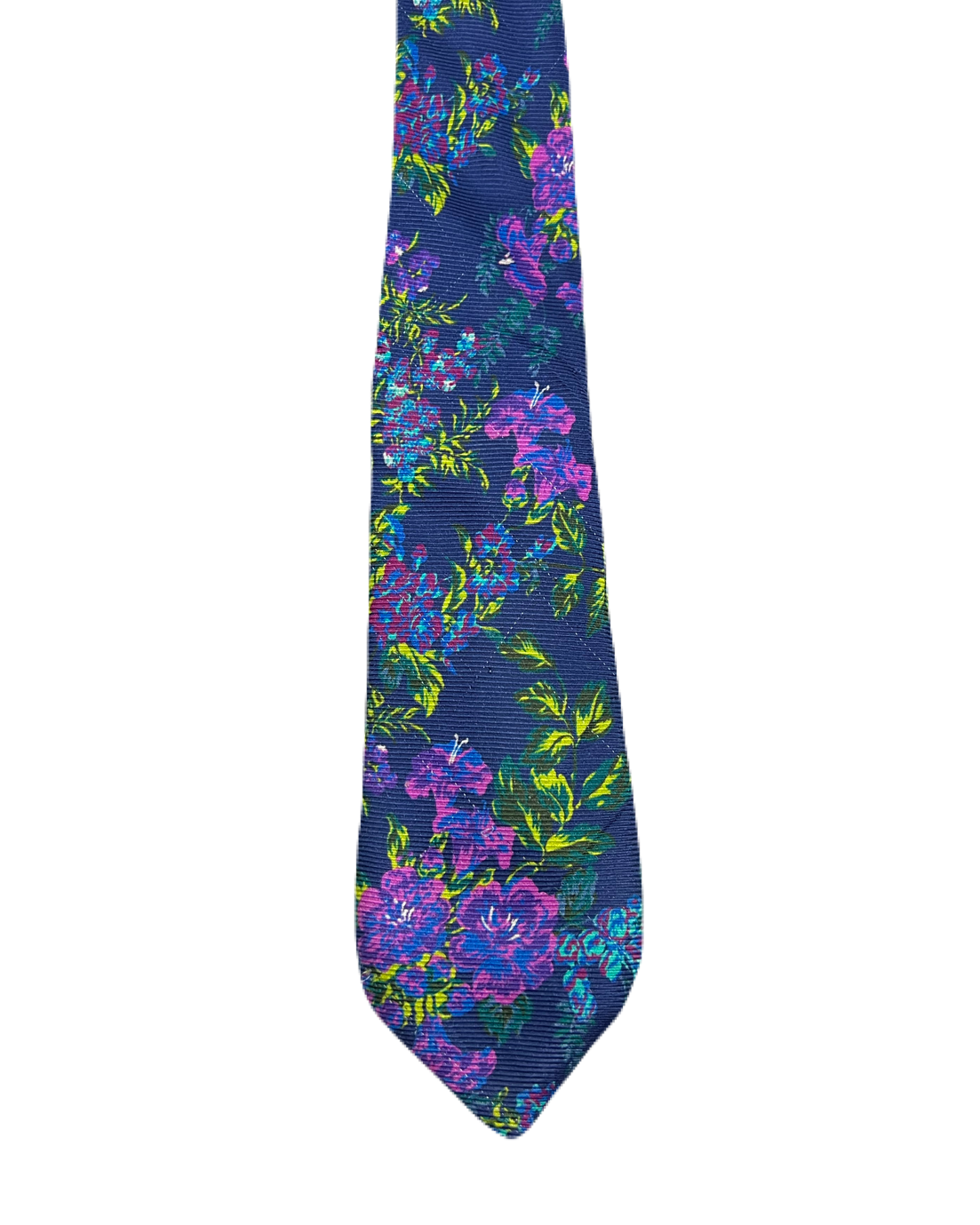 Duchamp Blue Narrow Floral Tie