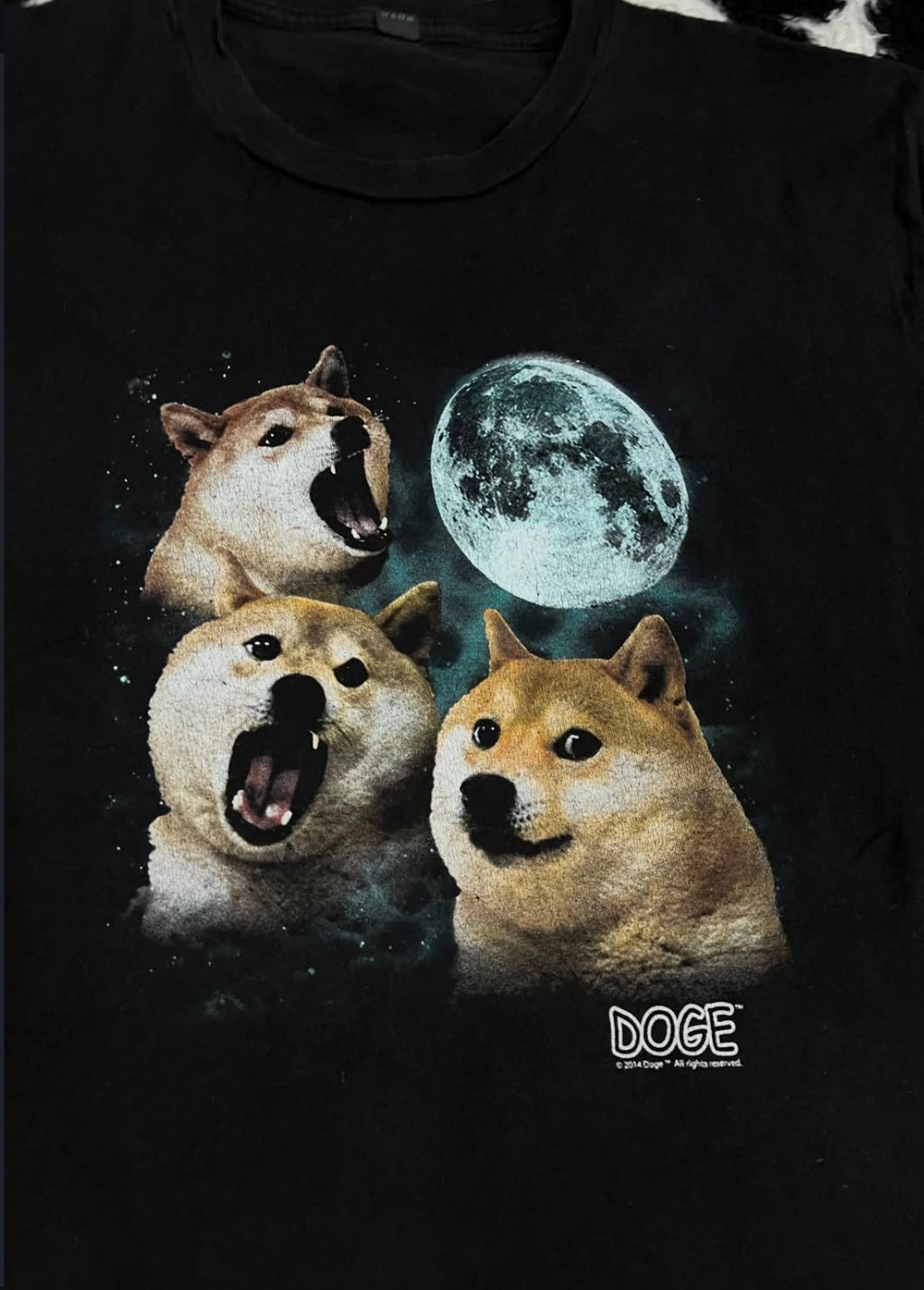 Three Doge Moon Meme Tee (Large)