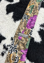 Purple Flowers Graphic Tie