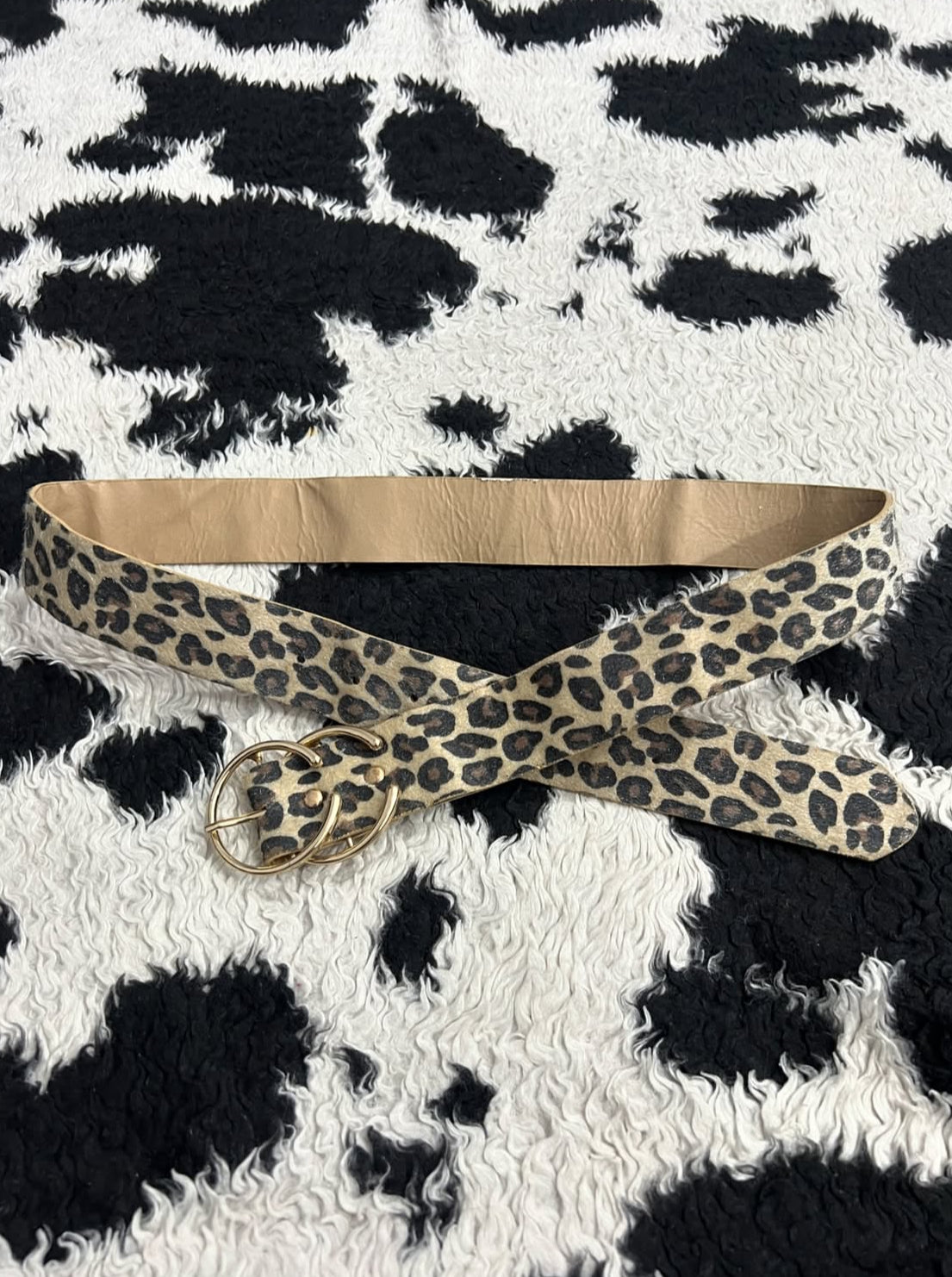 Glittery Cheetah Print Belt