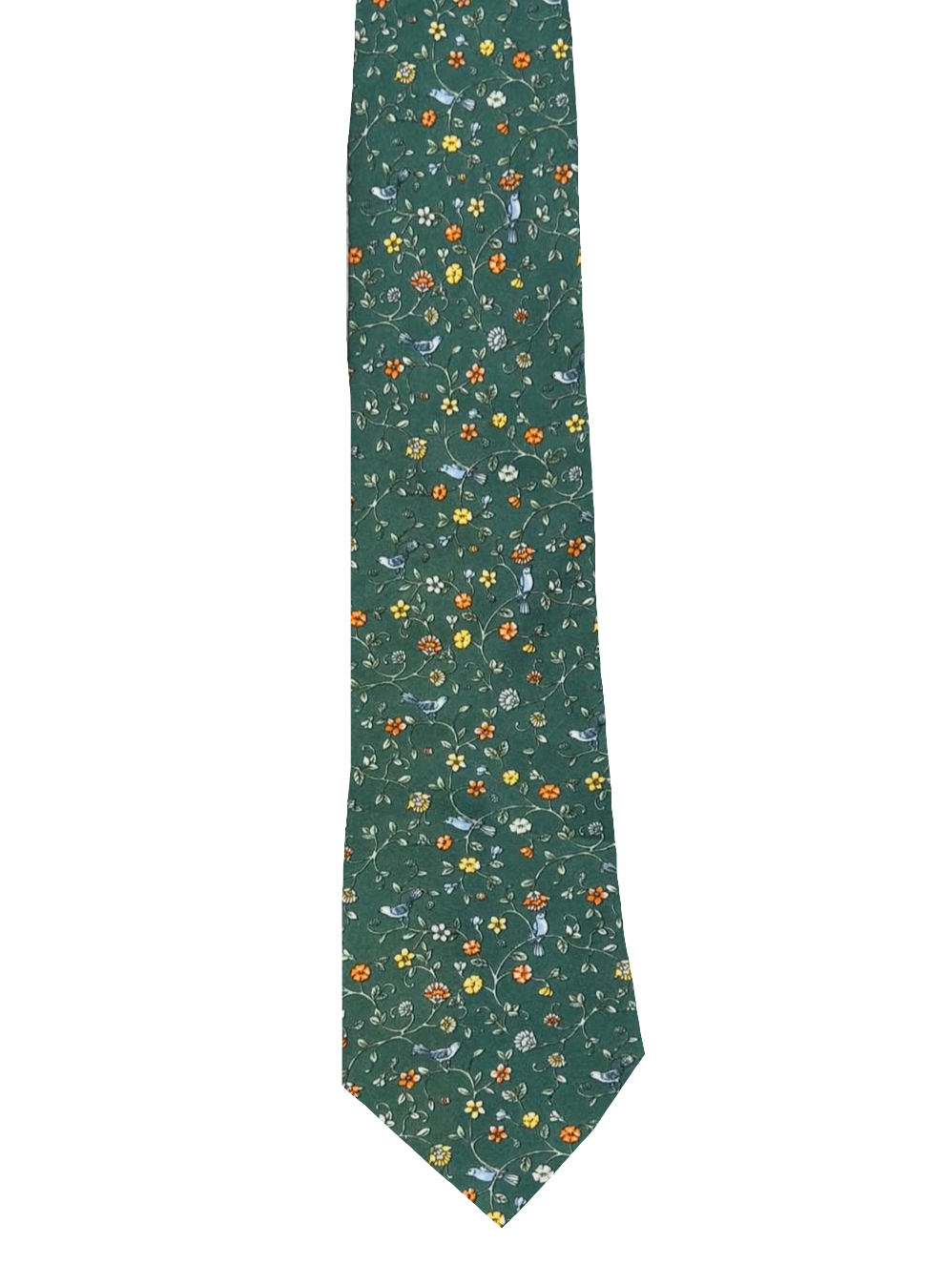 Flower Branches & Birds Tie