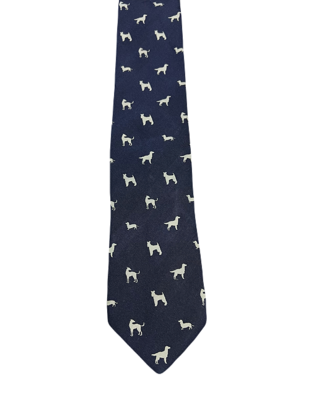 Dogs Embroidered Narrow Tie