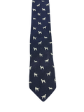 Dogs Embroidered Narrow Tie