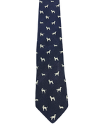 Dogs Embroidered Narrow Tie