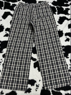 Checkered Baggy Black Pants (Waist 32)