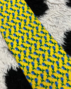 Yellow Blue Floral Tie