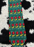 Green & Red Floral Tie
