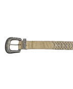 Cream-Colored Studded Belt