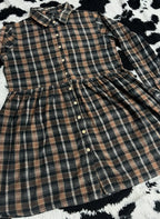 Orange & Green Plaid Buttonup