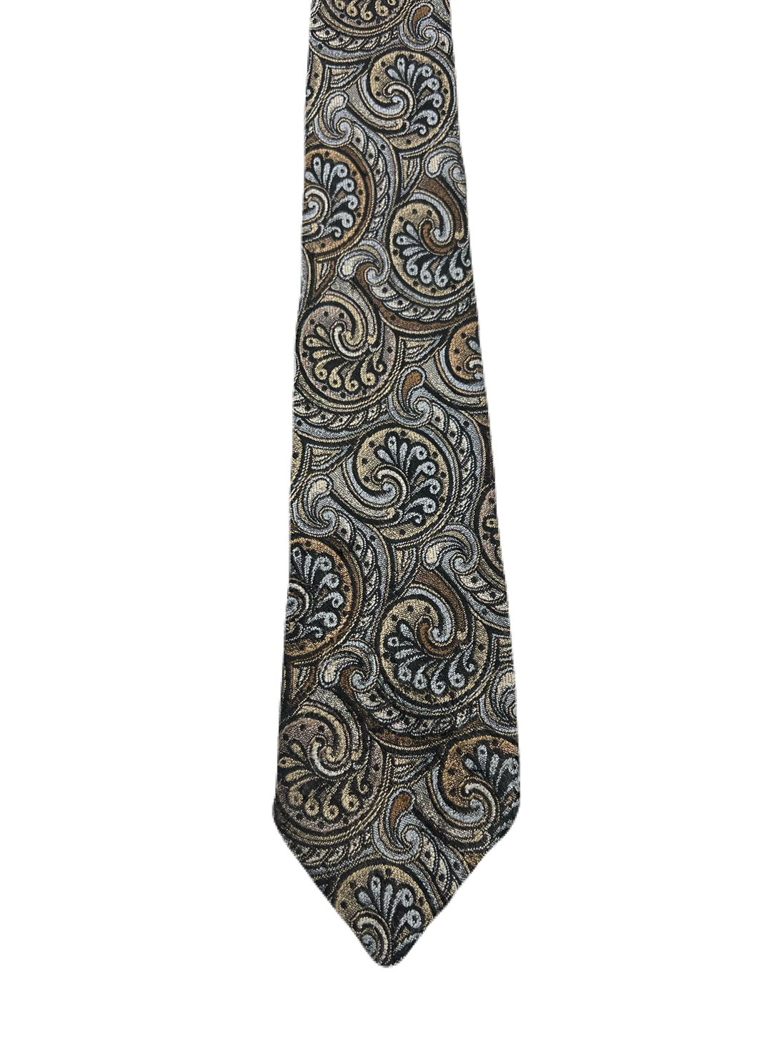 Littlewoods Fully Embroidered Narrow Brown Tie