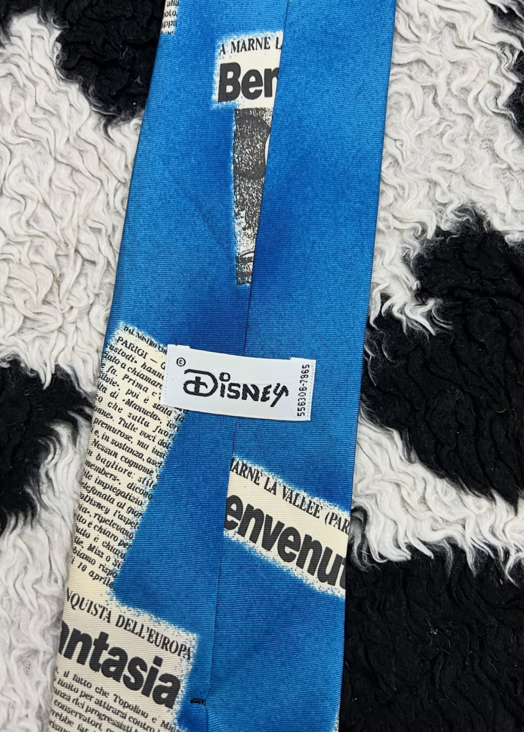 Vintage Mickey Mouse & Donald Duck Newspaper Tie