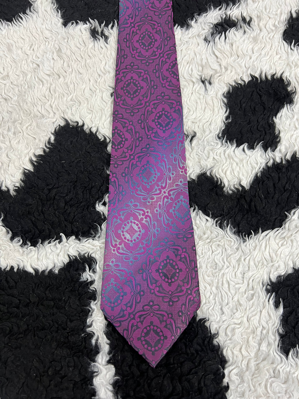 Purple Fully Embroidered Tie