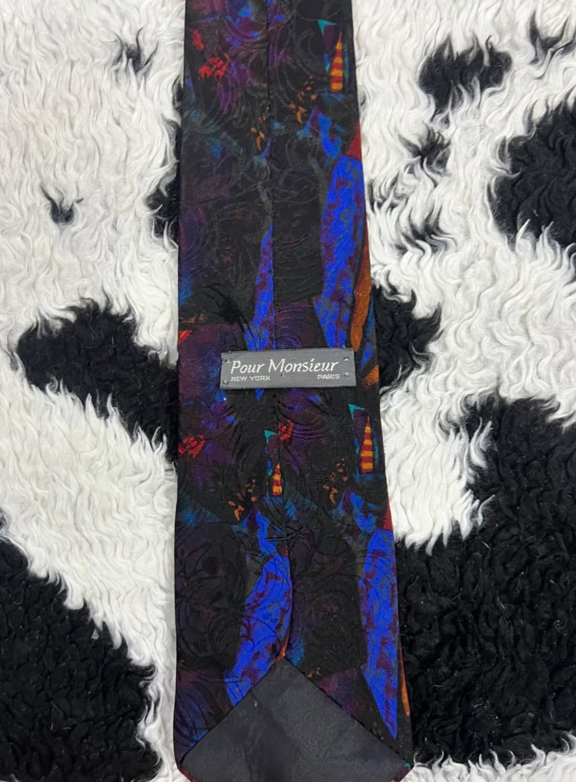 Por Monsier Black Abstract Tie