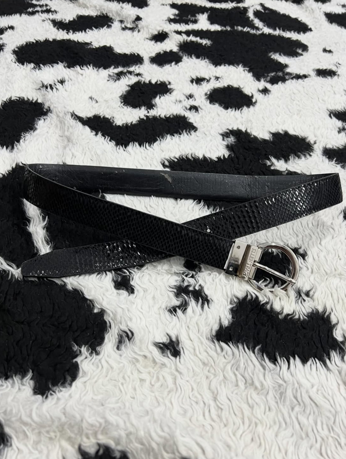Ellen Tracy Black Scaled Belt
