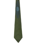 Green & Blue Embroidered Narrow Tie