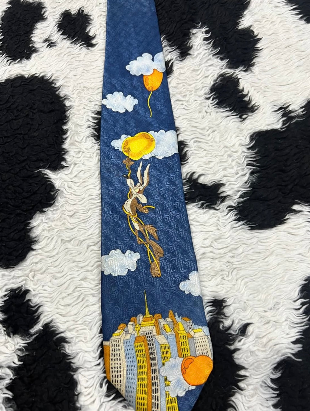 Vintage 1999 Looney Tunes Will E Coyote Tie