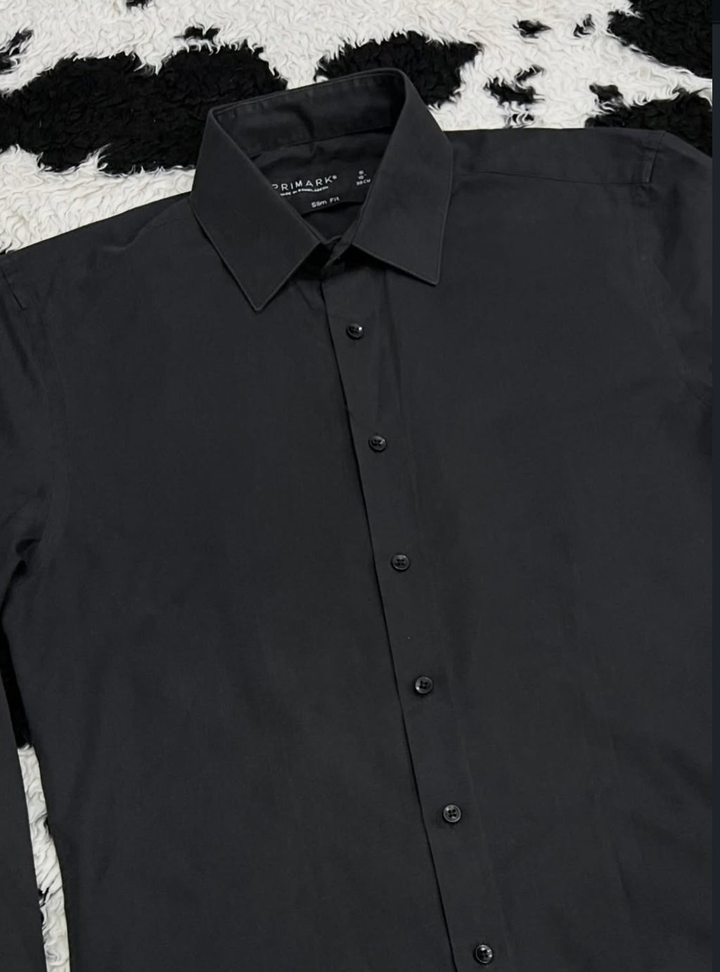 Primark Slim-Fit Black Buttonup