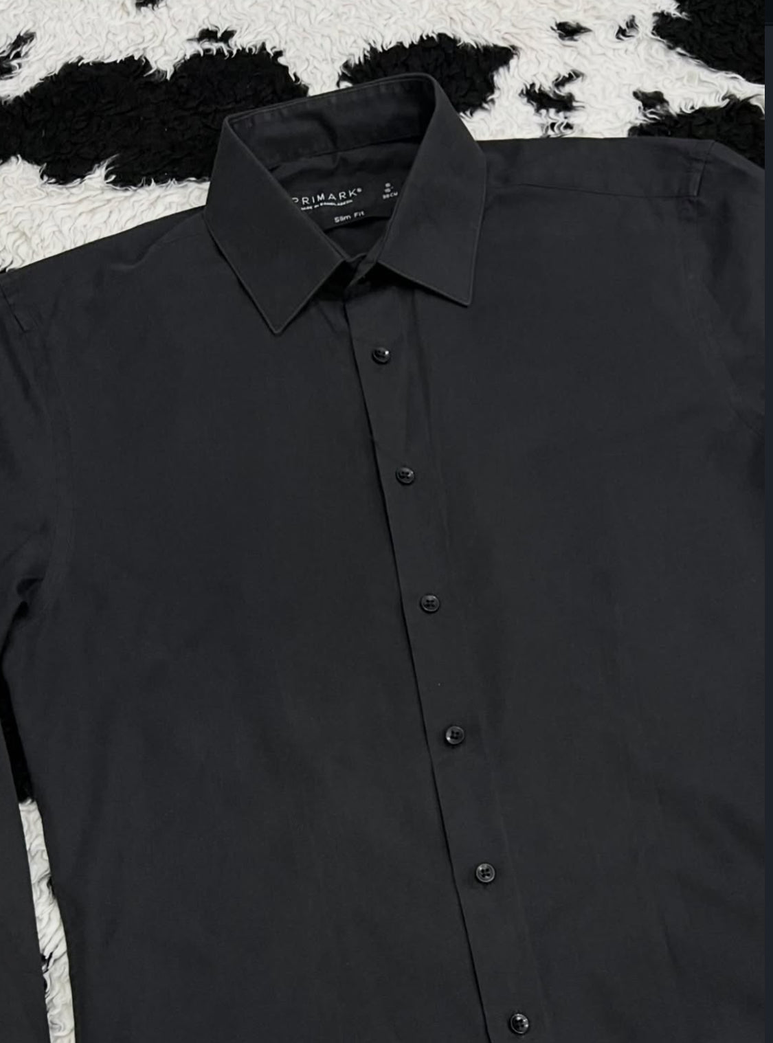 Primark Slim-Fit Black Buttonup