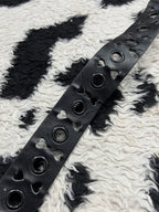 Black Hearts Holed Belt