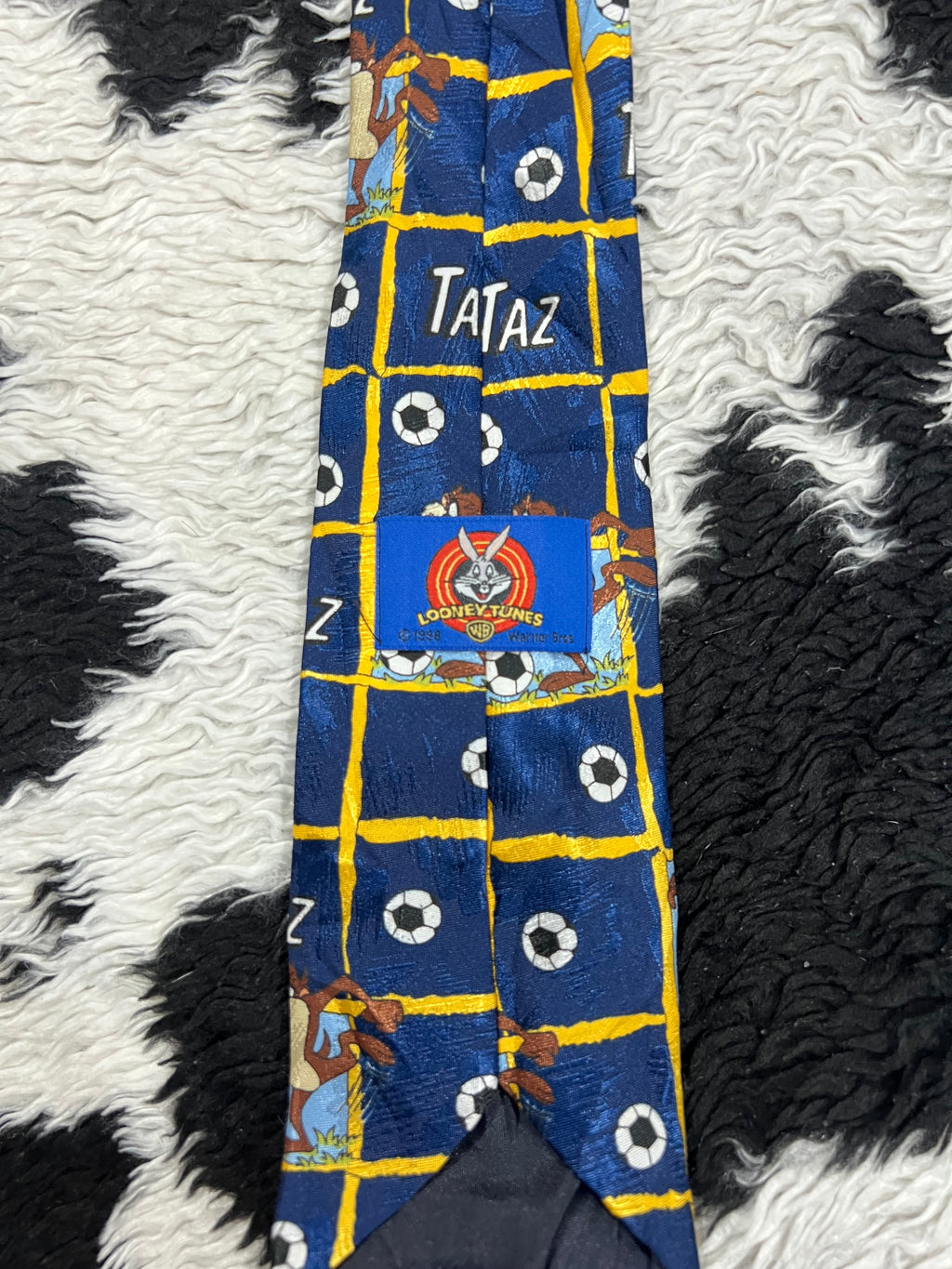 Looney Tunes Taz playing Football Tie