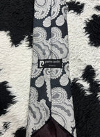 Pierre Cardin Black & Grey Paisley Tie