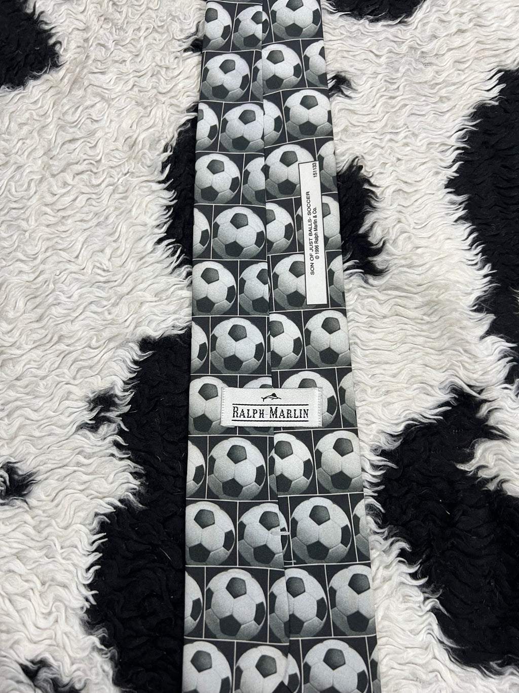 Vintage 1996 Ralph Marlin Football Tie