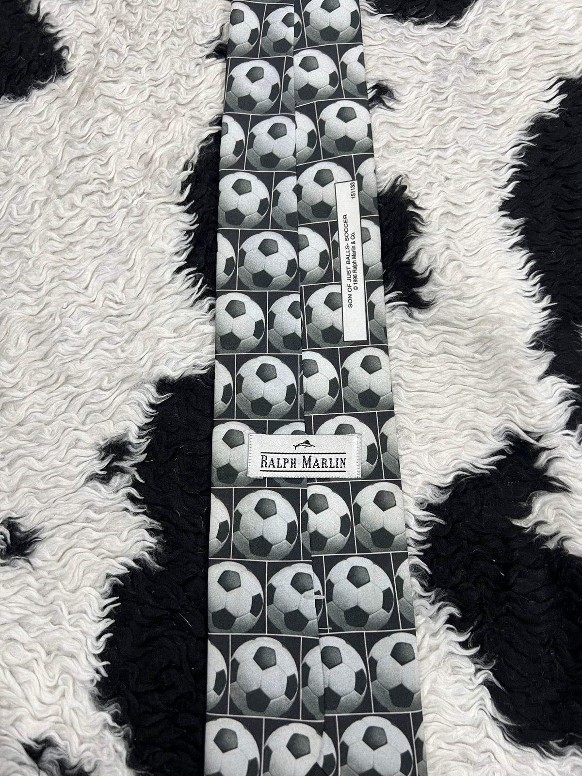 Vintage 1996 Ralph Marlin Football Tie