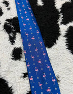 Flamingos Embroidered Tie