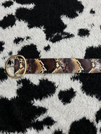 Snake-Skin Wide Belt