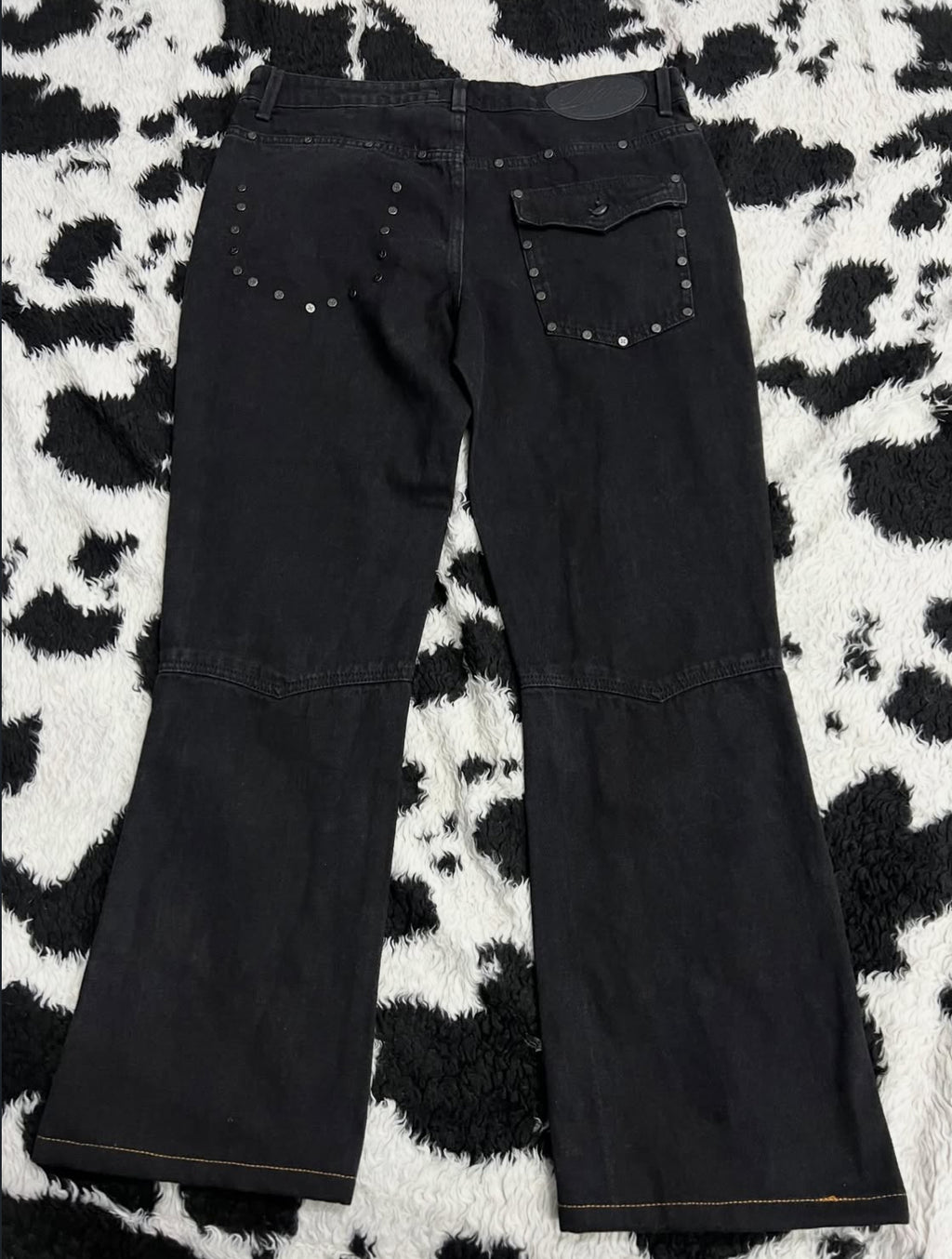 Black Studded Denims (Waist 34)
