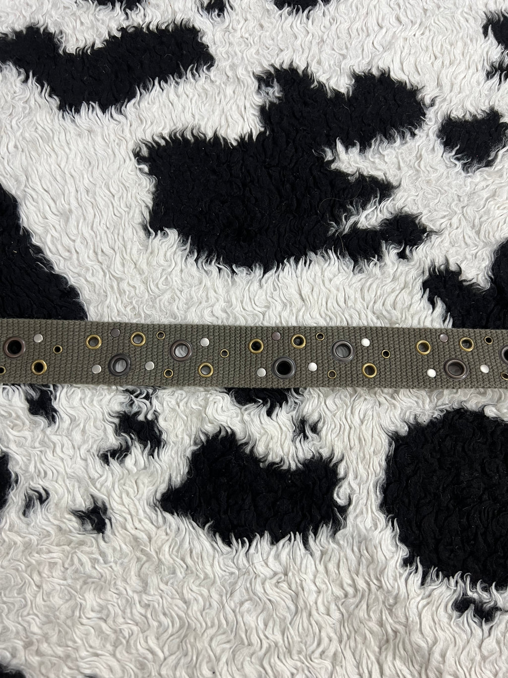 Green Studded Canvas Belt