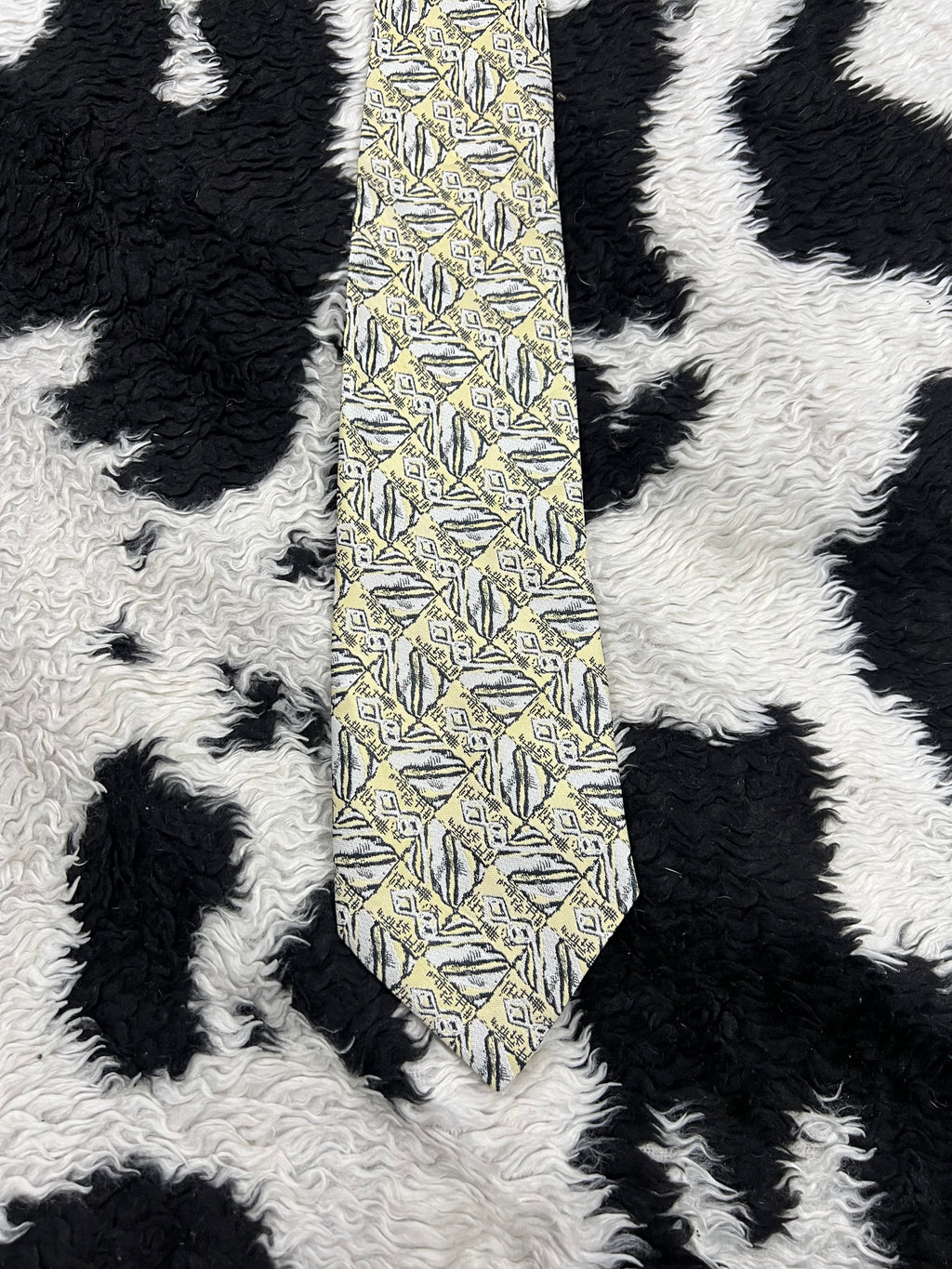 Filati Yellow Embroidered Tie