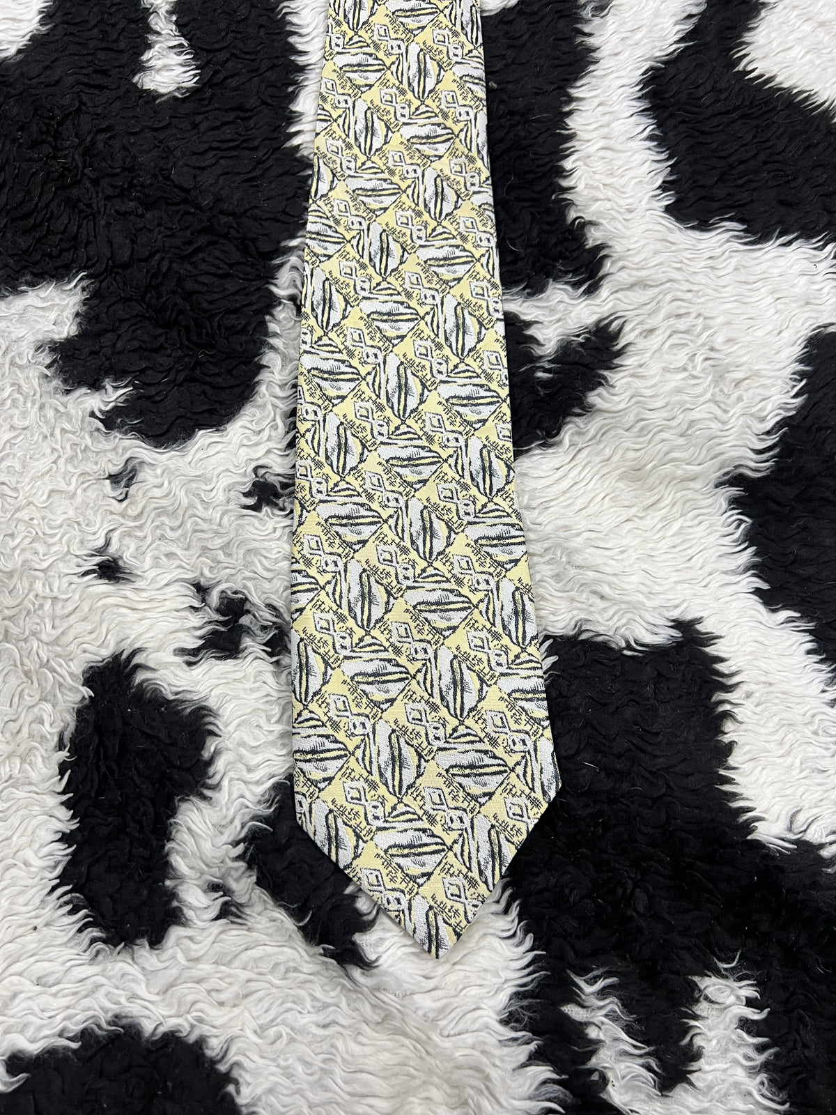 Filati Yellow Embroidered Tie