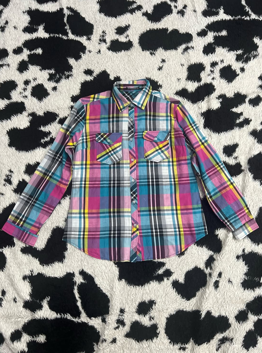 Vibrant Plaid Buttonup