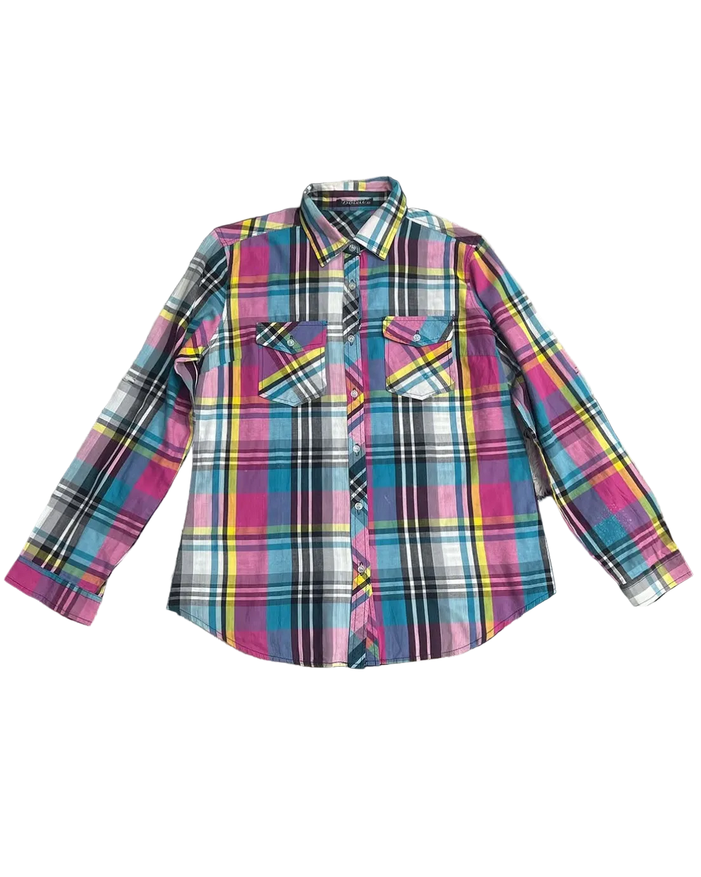 Vibrant Plaid Buttonup