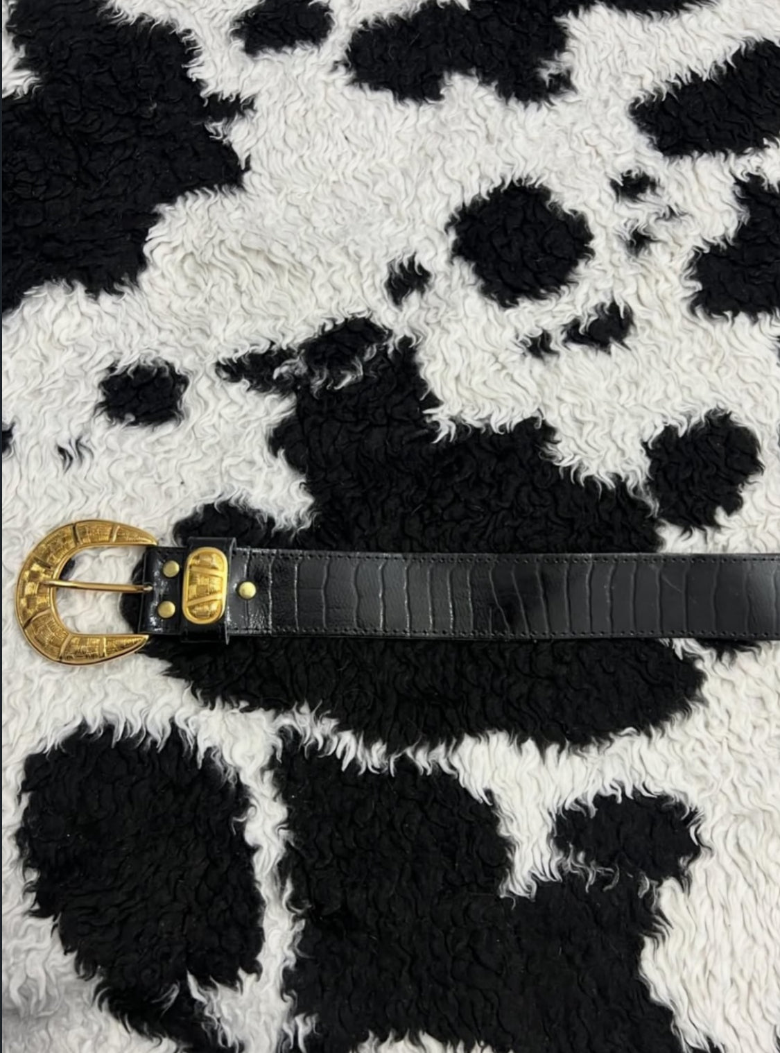 Golden Buckle Black Belt