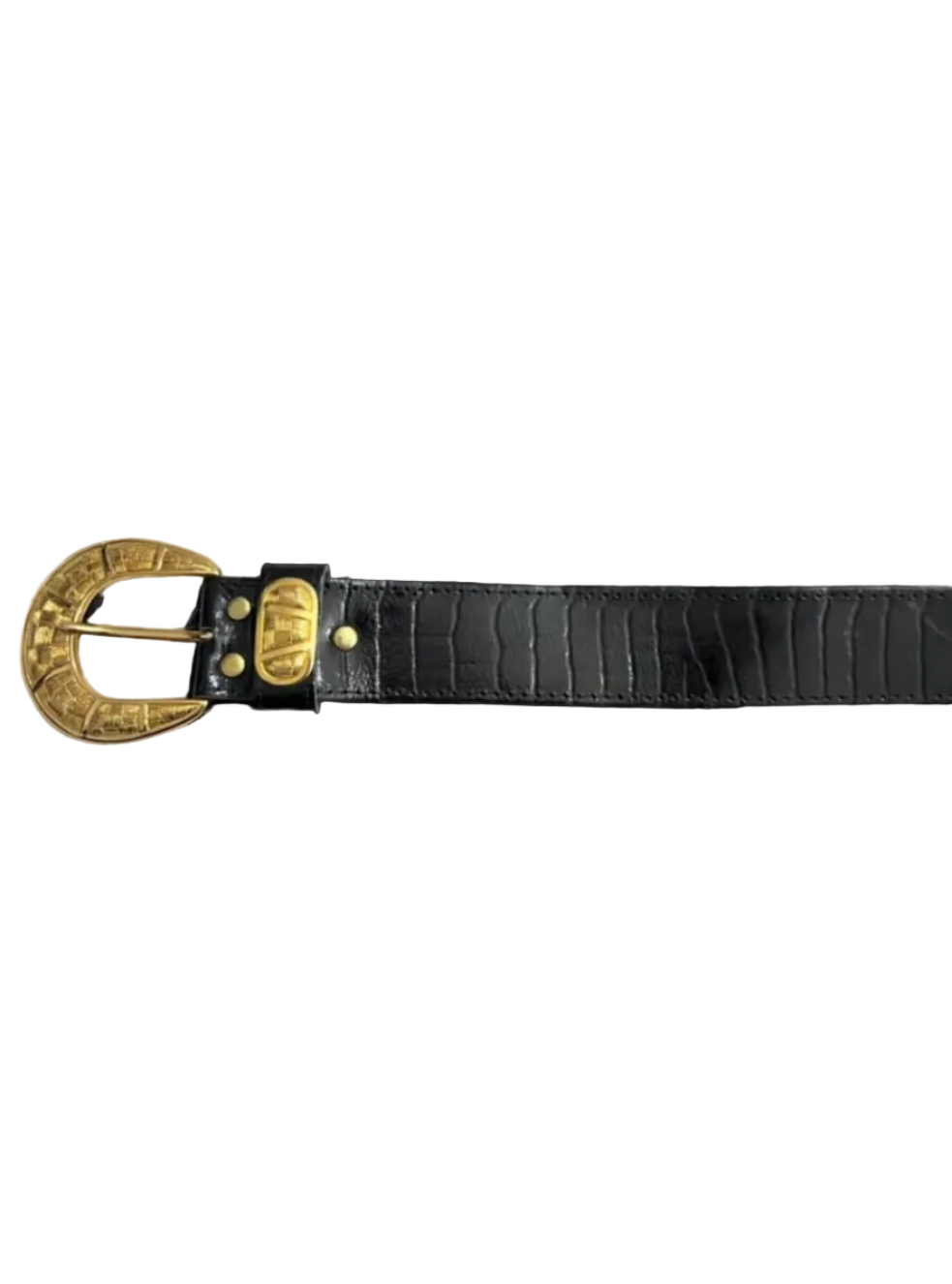 Golden Buckle Black Belt