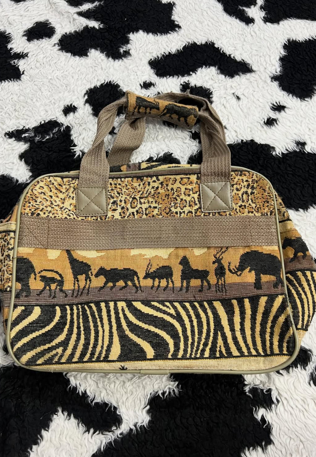 Safari Animals Embroidered Bag