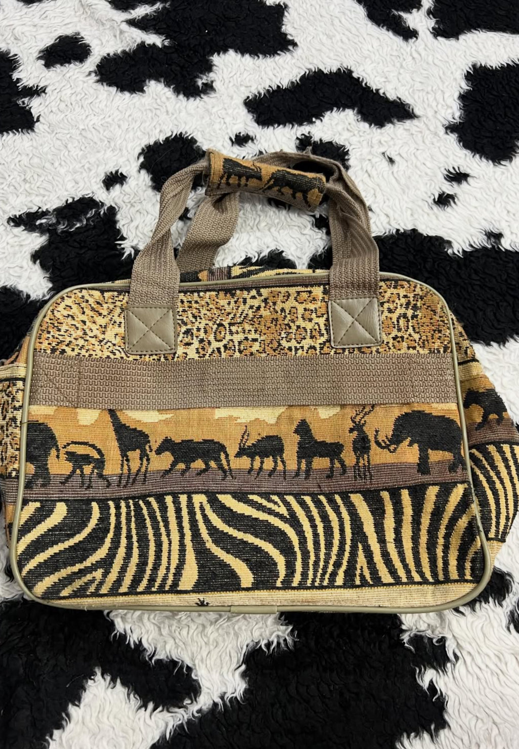 Safari Animals Embroidered Bag