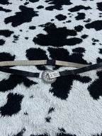 Silver Buckle Black Belt