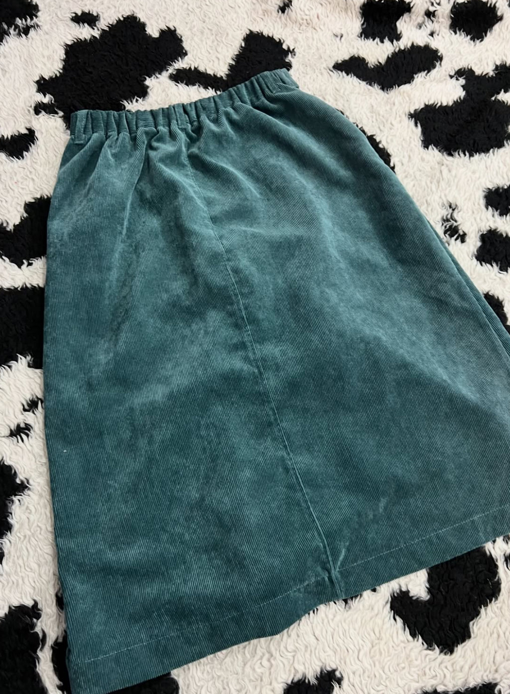 Turquoise Corduroy Skirt