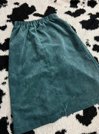 Turquoise Corduroy Skirt