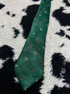 Embroidered Dogs & Pheasants Tie